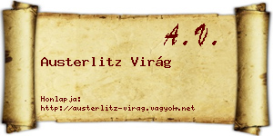 Austerlitz Virág névjegykártya